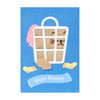 Sanrio Other Message Card Birthday Greeting Fluffy Cat In A Basket Birthday BD341-6 408361
