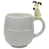 T's Factory Wallace And Gromit Mug With Figure Gray