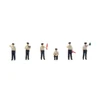  TTC 55-1010 JR Central Station Staff Summer Uniform Male Figures 6 Pcs Set (N scale) 