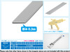 Wave Pla=Materials [Gray] Thin Board 0.5 x 6.0 mm 10pcs