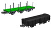Tomix 97623 JNR Hokkaido Freight Train (Yellow Banded Cars) Set B 8 Cars Set (N scale)