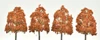  Tomix 8209 Deciduous Trees (Red, 4 Trees Set) (N scale) 