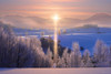Jigsaw Puzzle Miracle of the Silver World: Glittering Sun Pillar (Hokkaido) (1000 Pieces)