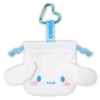 Kcompany Sanrio Characters Cinnamoroll Mini Drawstring Pouch With Attached Carabiner