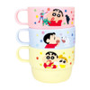  T's Factory Crayon Shin Chan Three Piece Plastic Cup Set Colorful Shin Chan 
