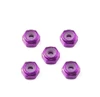  Tamiya 95555 Mini 4WD 2mm Aluminum Lock Nut (Purple, 5pcs) 
