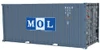 1/24 Scale MOL 20ft Dry Container Gray Car NEXT Plastic Model