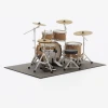 Sankei MP01-167 Miniatuart Petit PRO Drum Set (1/24 scale)