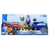Takara Tomy Paw Patrol Chase Police Car and Marshall Fire Truck Set with Mayor Humdinger and Cat