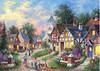 APPLEONE Jigsaw Puzzle 500-245 Dennis Lewan Peaceful Town (500 Pieces)