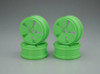 Kyosho IFH001KG-H DIS - Hard Dish Wheel (Flur Green/MP777/4pcs)