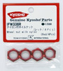 Kyosho IFW336R Wheel Nut with Nylon (Red/4pcs)