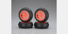 Kyosho IHTH06KO High Traction Tire With Wheel(Orange/Mini Inferno)