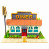 Sankei MP05-03 American Diner Non-Scale Miniature Art Paper Kits Paper Kits