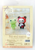 Hamanaka H441-308 Felt Wool Mascot Panda & Frog Kit