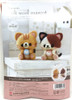 Hamanaka H441-427 Felt Wool Handicraft Kit Mascot Tortoiseshell Cat & Red Tabby Cat