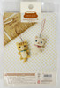 Hamanaka H441-299 Felt Wool Handicraft Kit Mascot Strap White Cat & Tabby Cat Kit