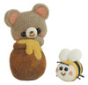 Hamanaka H441-496 Felt Wool Mascot Handicraft Kit Forest Bear & Honey Bee