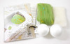 Hamanaka H441-436 Felt Wool Mascot Colorful Coin Purse with Clasp GREEN Kit