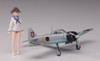 Hasegawa SP375 Strike Witches Yoshika Miyafuji (1/20) w/ Zero Fighter Model 22 (1/72) kit set