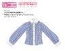 Azone ALB165-BLE Forest Cloth Store "PNXS Pin Striped Cleric Shirt" Blue Stripe