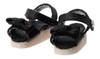 Azone PIC146-BLK 1/12 Ribbon Strap Sandals Black