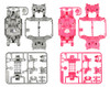 Tamiya 95235 Mini 4WD MS Chassis Parts Silver/Pink