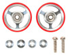 Tamiya 95347 Mini 4WD 17mm Aluminum Rollers W/Plastic Rings (Red)