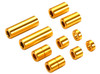 Tamiya Mini 4WD 95442 Aluminum Spacer Set (12/6.7/6/3/1.5mm, 2pcs. Each) Gold