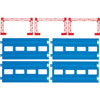 Takara Tomy Pla-Rail Plarail R-04 Straight Double-Track (4 pcs) with Catenary Poles