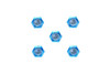 Tamiya 54155 (OP1155) 3mm Thin Aluminum Lock Nut (5pcs/ Blue)