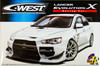 Aoshima 49006 Mitsubishi Lancer Evolution X C-West Racing Version 1/24 Scale Kit