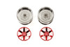 Tamiya 54551 (OP1551) 6spk2pc Wheels ( 26mm Width/ Offset +2/ Red Plated)