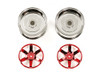 Tamiya 54552 (OP1552) 6spk2pc Wheels ( 26mm Width/ Offset +4/ Red Plated)
