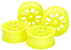 Tamiya 54850 (OP1850) 24mm Med-Narrow Mesh Wheels Yellow/Offset +2 (4Pcs)