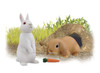 Takara Tomy Ania AS-34 Animal Adventure Japanese White Rabbit & Lop-Eared Rabbit