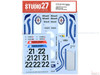 Studio27ST27-DC1204 Porsche 911 Carrera RSR Turbo #21/#22 LM 1974 Decal for Fujimi 1/24