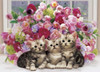 Epoch Jigsaw Puzzle 05-082 Floral Kitties (500 Pieces)