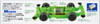 Tamiya 95485 Mini 4WD Festa Jaune L Green SP Polycarbonate Body MS Chassis 1/32