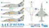 Platz A-4E/F Skyhawk Dambusters/Golden Dragons (2pcs) 1/144 Scale Kit