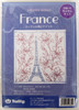 Tulip KSW-017 SASHIKO WORLD Embroidery Kit White France Eiffel Tower and Iris