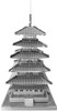 Tenyo Metallic Nano Puzzle T-MN-047 Five Storied Pagoda in Kyoto