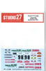 Studio27 ST27-DC1030 Alpine A110 ALRIC #98 Monte Carlo 1977 Decal For Tamiya 1/24