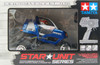 Tamiya 47384 Star Unit Triple Wheel Dancing Rider (Assembled) (T3-01 Chassis) Metallic Blue Body 1/8