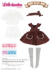 Azone PTG008-BRN LSS Apron One-piece Set by Chicro (Black)