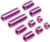 Tamiya 95520 Mini 4WD Aluminum Spacer Set (12/6.7/6/3/1.5mm, 2pcs. Each) Purple