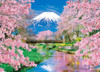 Beverly Jigsaw Puzzle 66-139 Mountain Fuji and Spring in Bloom (600 Pieces)