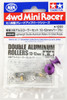 Tamiya 95540 Mini 4WD Lightweight Double Aluminum Rollers (13-12mm) Purple