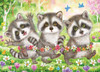 Beverly Jigsaw Puzzle 66-142 Kayomi Harai Three Little Racoon (600 Pieces)