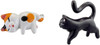 Kawada NRS-003 nano Room Cat Set 3 Black Cat and Calico Kitten